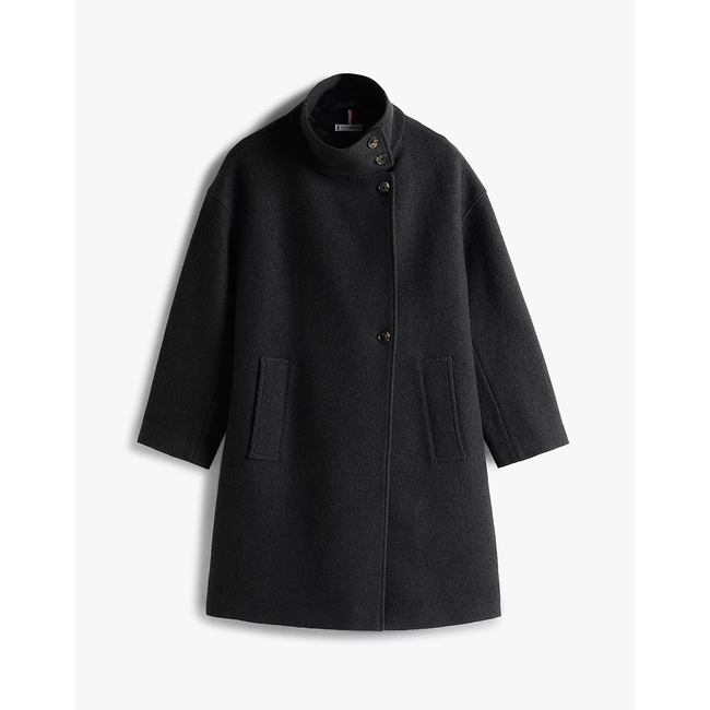 Product TOMMY HILFIGER WOOL TEXTURE REG FUNNEL NK COAT base image
