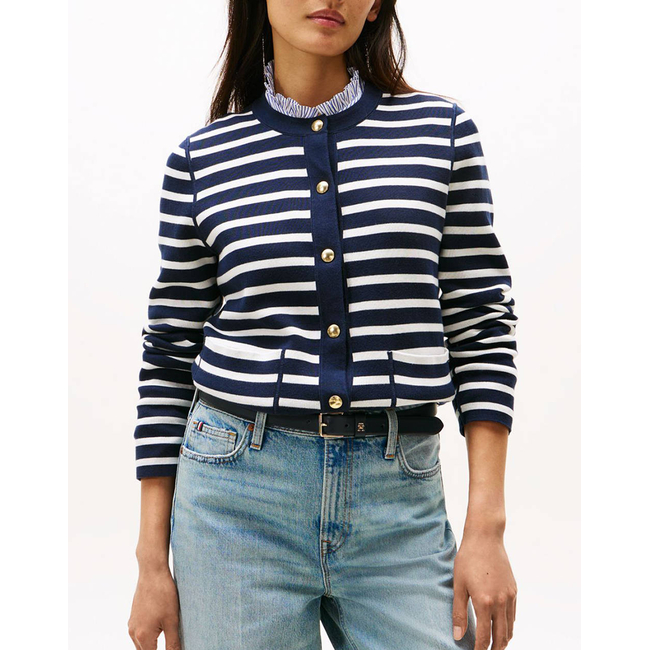 Product TOMMY HILFIGER CO JERSEY STCH REVERSIBLE CARDI base image