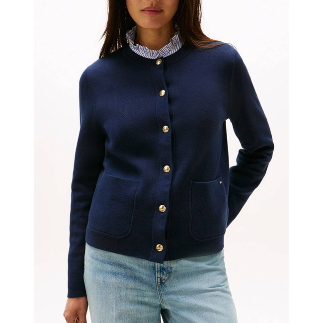 Product TOMMY HILFIGER CO JERSEY STCH REVERSIBLE CARDI base image
