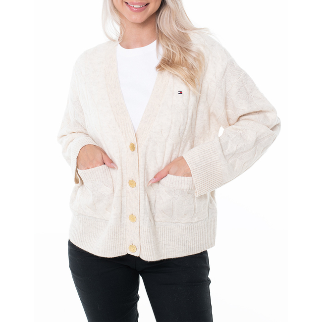 Product TOMMY HILFIGER SOFT WOOL CABLE CARDIGAN base image