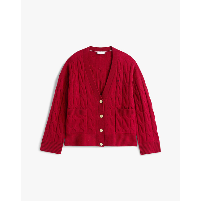 Product TOMMY HILFIGER SOFT WOOL CABLE CARDIGAN base image