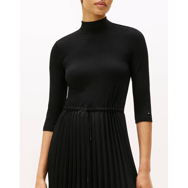 Product TOMMY HILFIGER SLIM 5X2 RIB MIX MIDI DRS base image