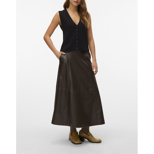 Product VERO MODA VMOLIVE HW COATED ANKLE SKIRT PRM base image
