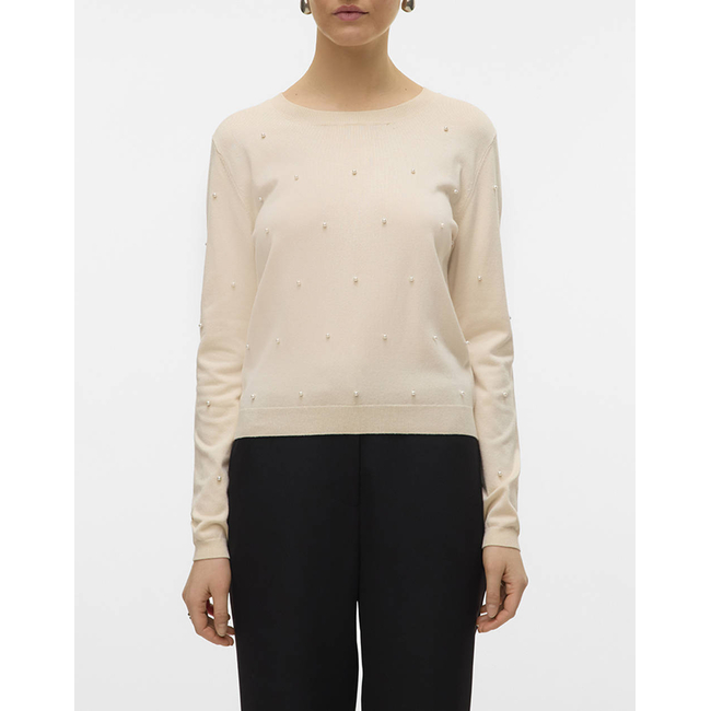 Product VERO MODA VMGLORY PEARL LS O-NECK PULLOVER BOO base image