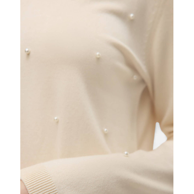 Product VERO MODA VMGLORY PEARL LS O-NECK PULLOVER BOO base image