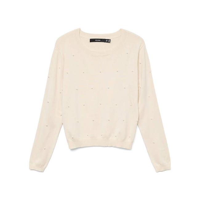 Product VERO MODA VMGLORY PEARL LS O-NECK PULLOVER BOO base image