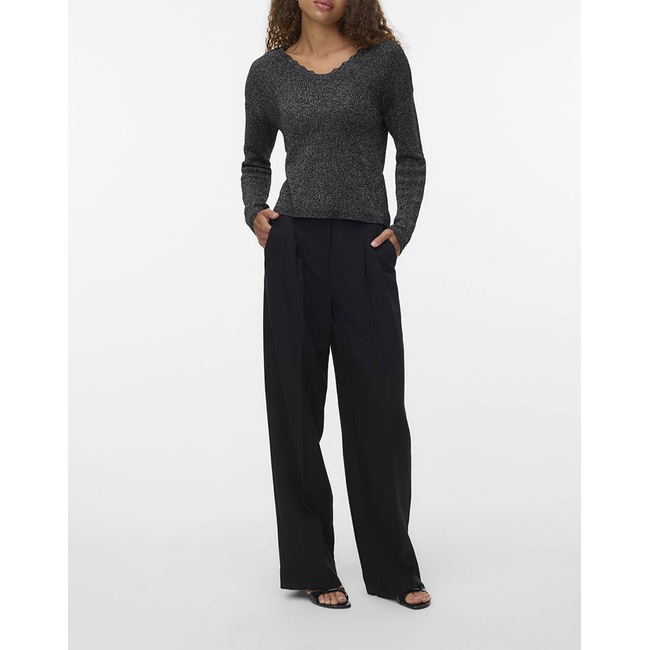 Product VERO MODA VMNEWLEX SHINE DOUBLE LS V-NECK PULL. base image