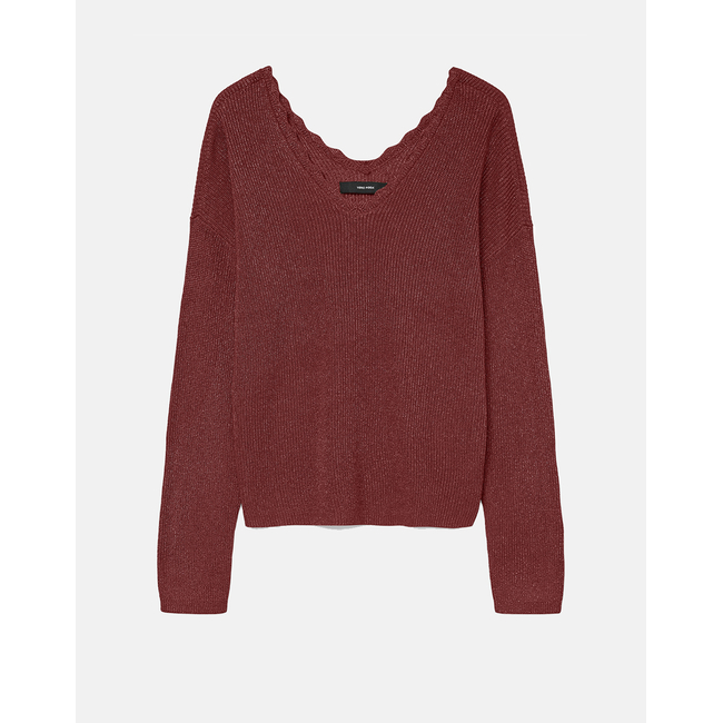 Product VERO MODA VMNEWLEX SHINE DOUBLE LS V-NECK PULL. base image