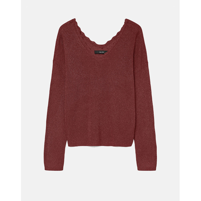 Product VERO MODA VMNEWLEX SHINE DOUBLE LS V-NECK PULL. base image