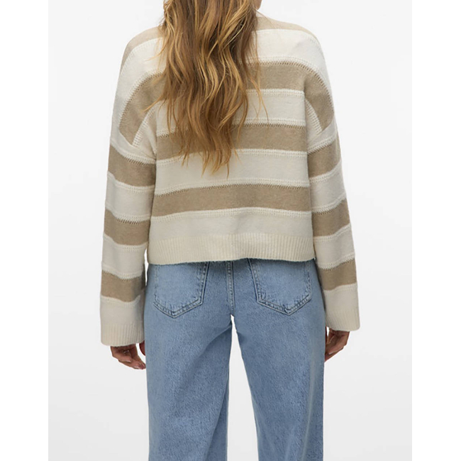Product VERO MODA VMINEZ LS HIGHNECK SHORT PULLOVER BOO base image