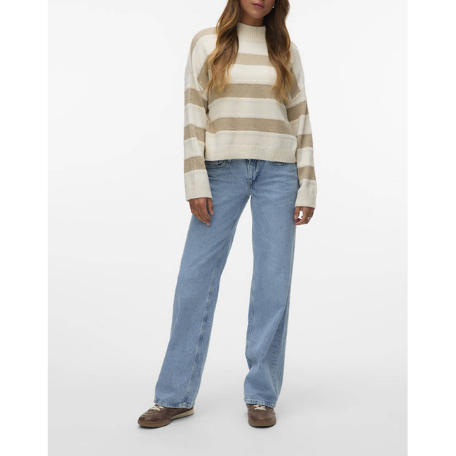Product VERO MODA VMINEZ LS HIGHNECK SHORT PULLOVER BOO base image