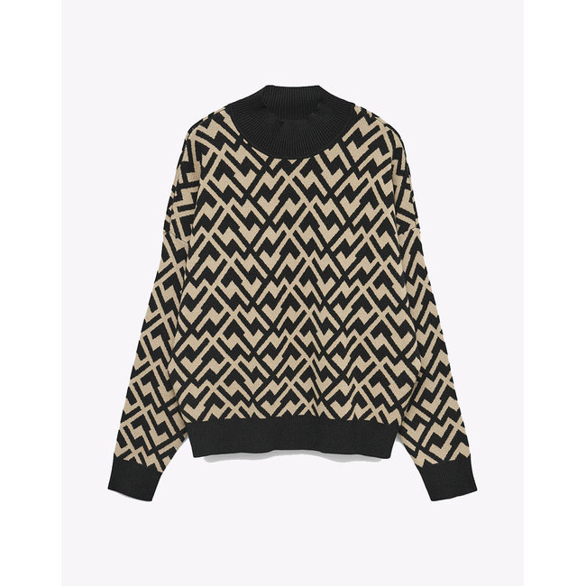 Product VERO MODA VMARIA ART BATWING HIGHNECK PULLOVER REP base image
