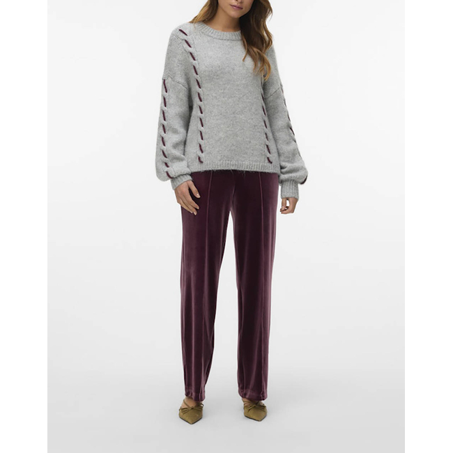 Product VERO MODA VMILINA LS O-NECK HANDSTITCH PULLOVER base image