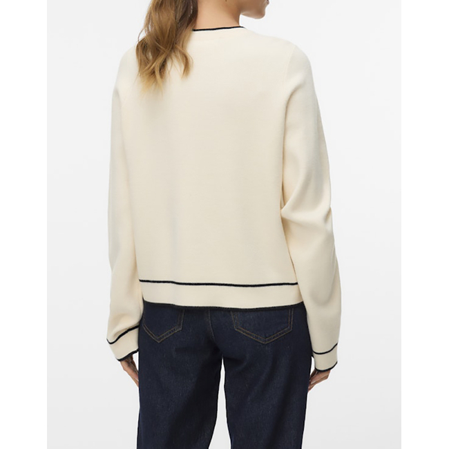 Product VERO MODA VMGOLD LS O-NECK DOUBLE CONTRAST PULL base image