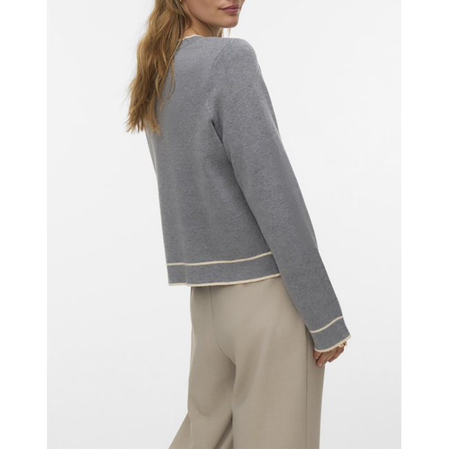 Product VERO MODA VMGOLD LS O-NECK DOUBLE CONTRAST PULL base image