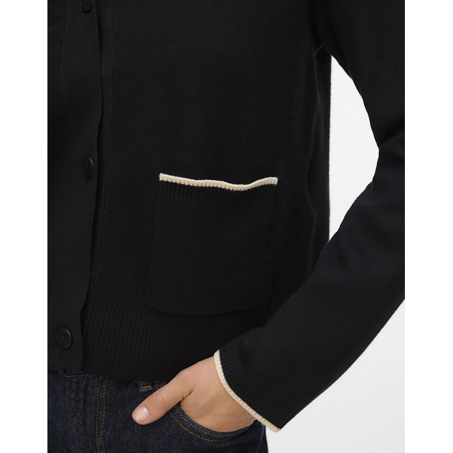 Product VERO MODA VMGOLD LS V-NECK CONTRAST CARDIGAN base image