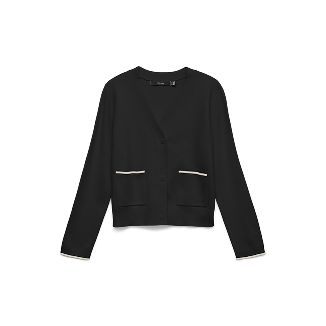 Product VERO MODA VMGOLD LS V-NECK CONTRAST CARDIGAN base image
