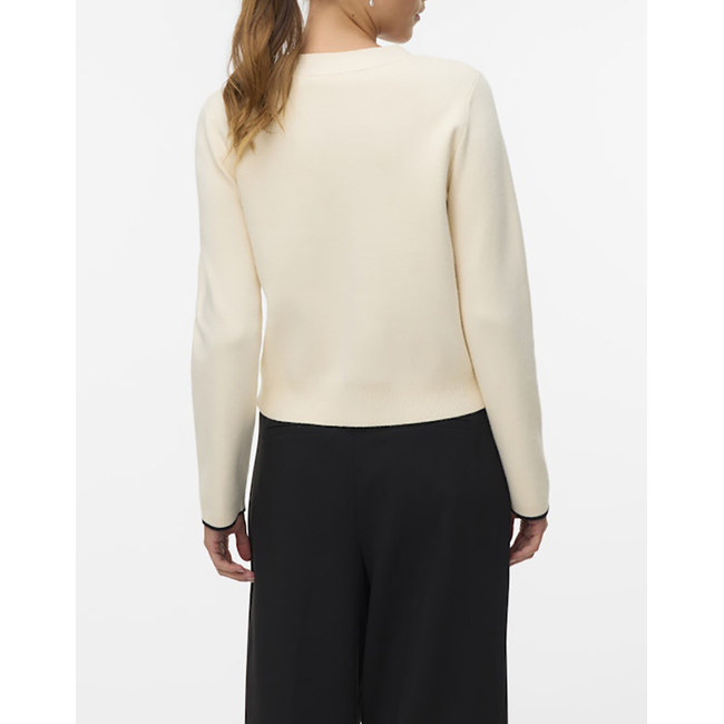 Product VERO MODA VMGOLD LS V-NECK CONTRAST CARDIGAN base image
