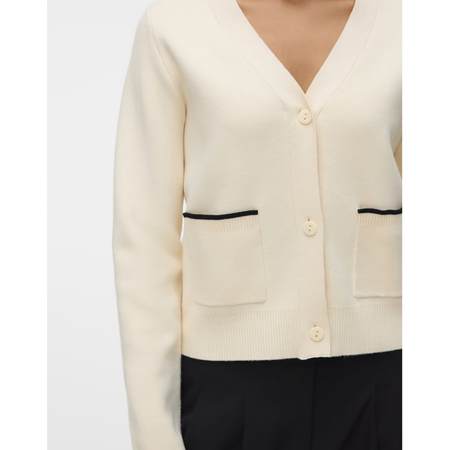 Product VERO MODA VMGOLD LS V-NECK CONTRAST CARDIGAN base image
