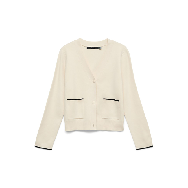 Product VERO MODA VMGOLD LS V-NECK CONTRAST CARDIGAN base image