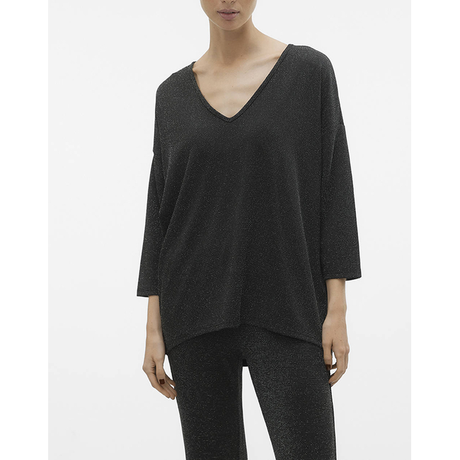 Product VERO MODA VMKANVA 3/4 V-NECK TOP JRS GA base image