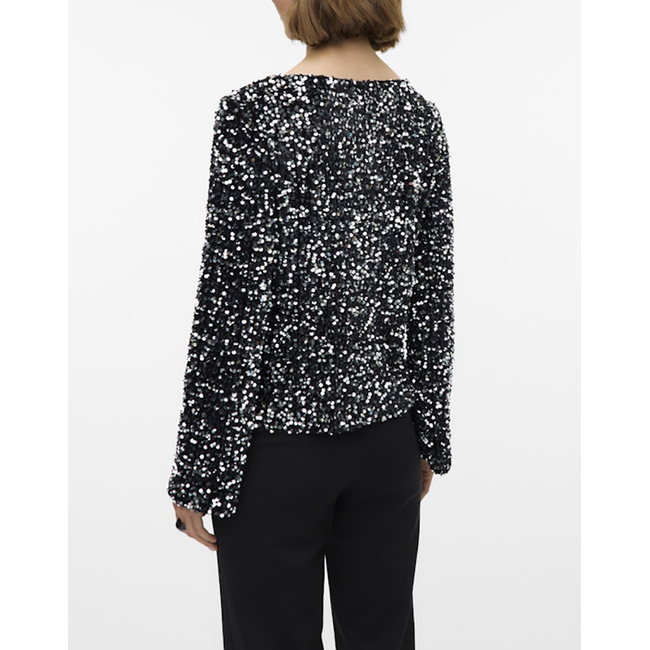 Product VERO MODA VMBELLA LS BOATNECK SQ TOP JRS GA base image