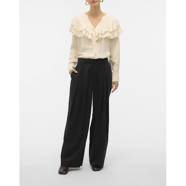 Product VERO MODA VMLIZZI LS FLOUNCE TOP WVN GA base image