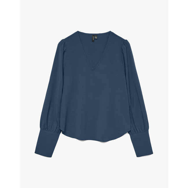 Product VERO MODA VMESME LS V-NECK TOP WVN GA base image
