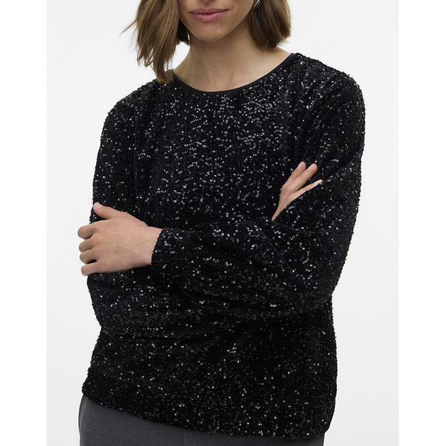 Product VERO MODA VMHOKA SQ L/S SWEATSHIRT JRS BTQ base image