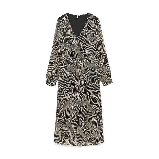 Product VERO MODA VMGEBRA GEDNA LS 7/8 DRESS WVN BTQ GA base image