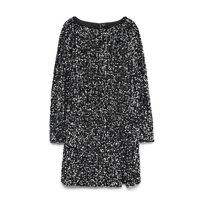 Product VERO MODA VMBELLA LS SHORT SQ DRESS JRS GA base image
