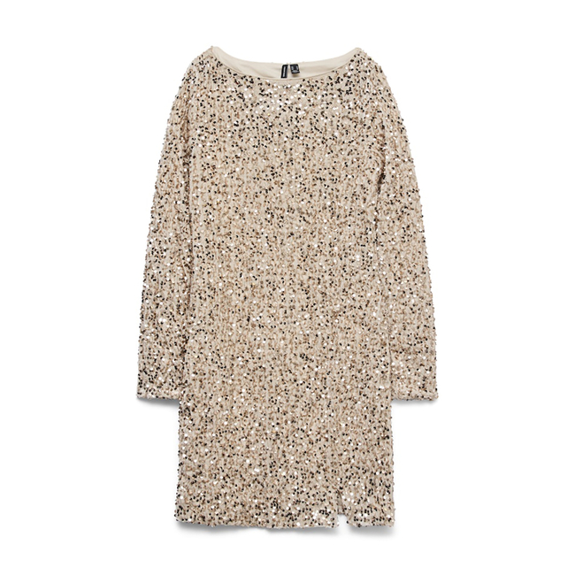 Product VERO MODA VMBELLA LS SHORT SQ DRESS JRS GA base image