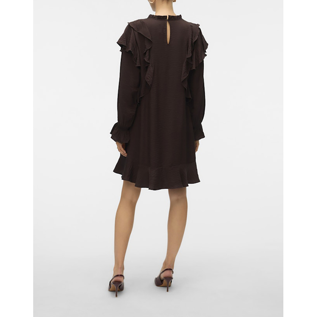 Product VERO MODA VMLIZZI LS SHORT FLOUNCE DRESS WVN GA base image