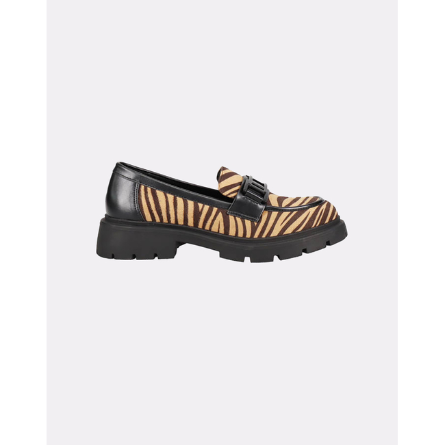 Product MIGATO SUEDE SHOES ZEBRA WITH DECOR. BUCKLE CAMEL base image