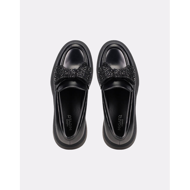 Product MIGATO MATTE SHOES WITH DECOR. BOW BLACK base image
