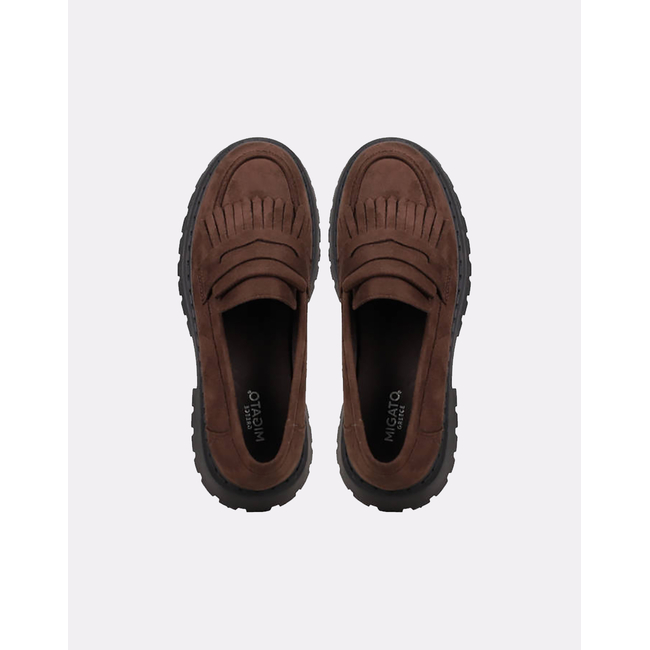 Product MIGATO SUEDE SHOES WITH FRINGES BROWN base image