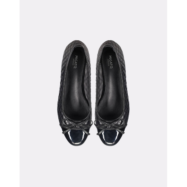 Product MIGATO MATTE SHOES PATENT LEATHER, EMBOSSED WITH BOW BLACK base image