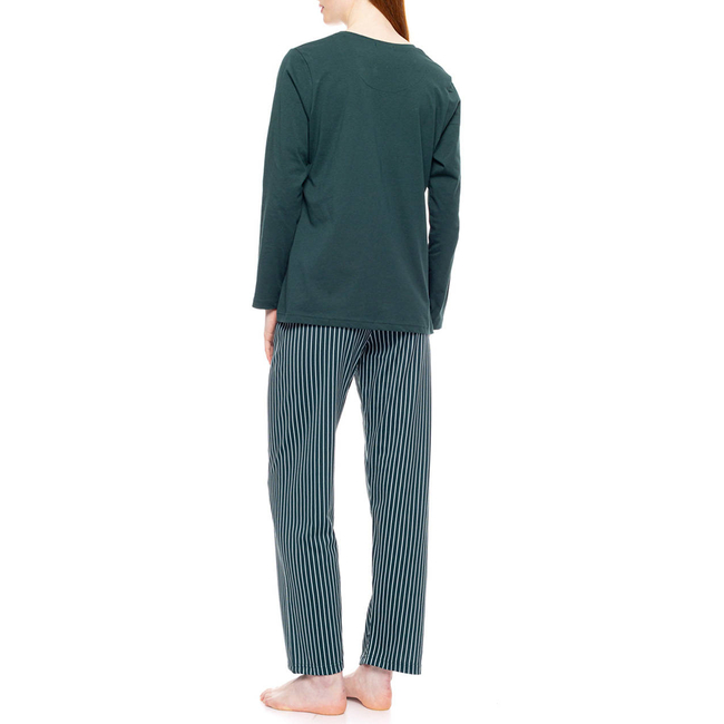 Product PINK LABEL PYJAMA GREEN FOREST STRIPES base image