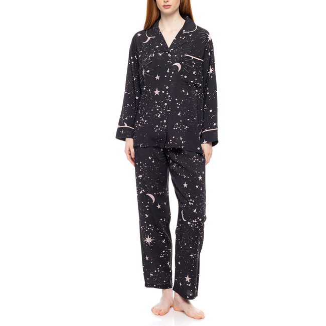 Product PINK LABEL PYJAMA BUTTONED ROSE NIGHT SKY base image