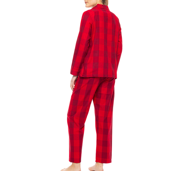 Product PINK LABEL PYJAMA BUTTONED RASPBERRY PLAID base image