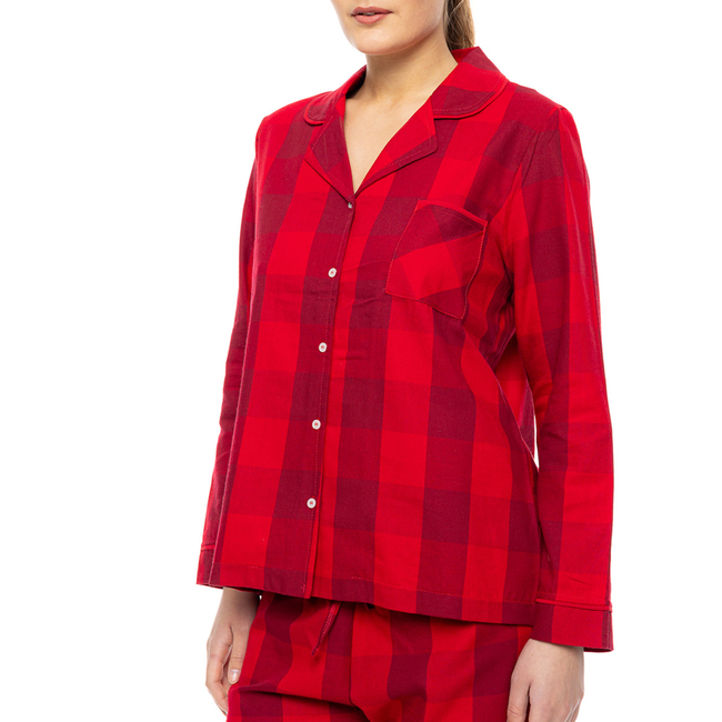 Product PINK LABEL PYJAMA BUTTONED RASPBERRY PLAID base image