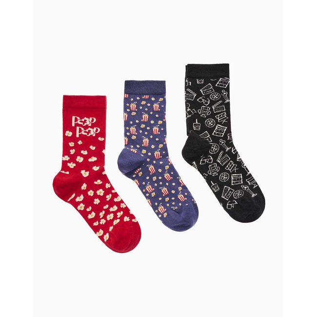 Product WALK WOMEN'S COTTON SOCKS WITH CINEMA PATTERN 3-PACK base image