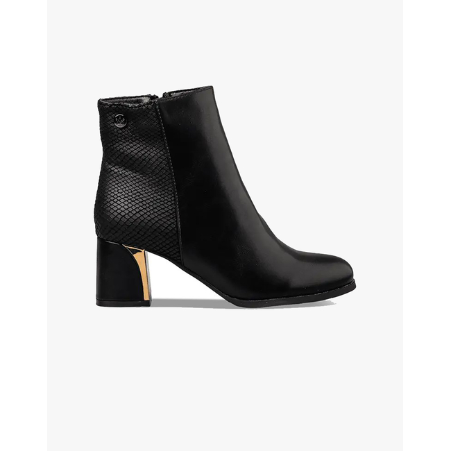 Product ENVIE WOMEN'S PU SYNTHETIC BOOTS WITH METAL DETAIL ON THE HEEL base image