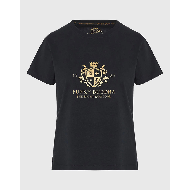 Product FUNKY BUDDHA Γυναικεία Μπλούζα Με Κοντό Μανίκι Και Τύπωμα base image