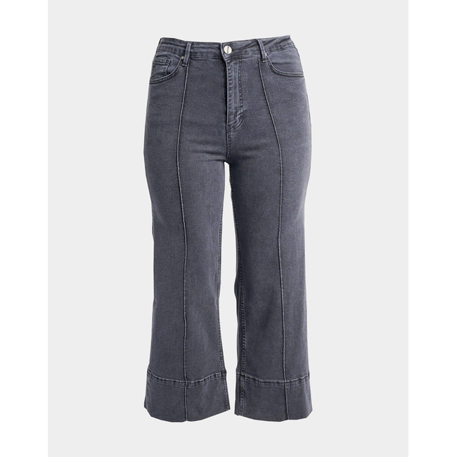 Product PARABITA Cropped wide leg jeans with seams base image