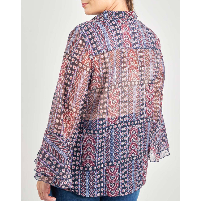 Product PARABITA Πουκάμισο chiffon boho εμπριμέ base image