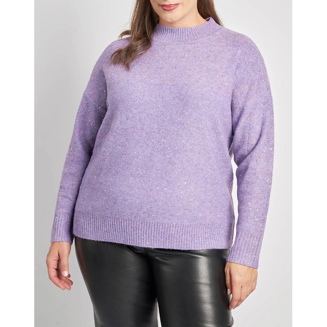 Product PARABITA Πλεκτή μπλούζα λουπέτο με παγιέτες base image