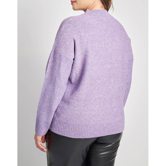 Product PARABITA Πλεκτή μπλούζα λουπέτο με παγιέτες base image