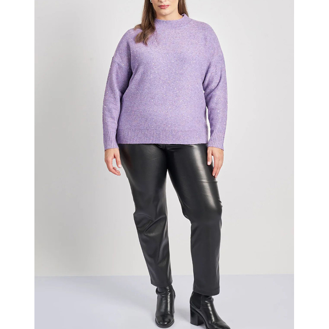 Product PARABITA Πλεκτή μπλούζα λουπέτο με παγιέτες base image