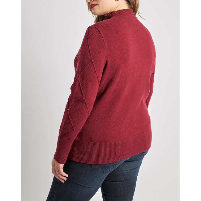 Product PARABITA Πλεκτή μπλούζα με διακοσμητικές πέρλες base image